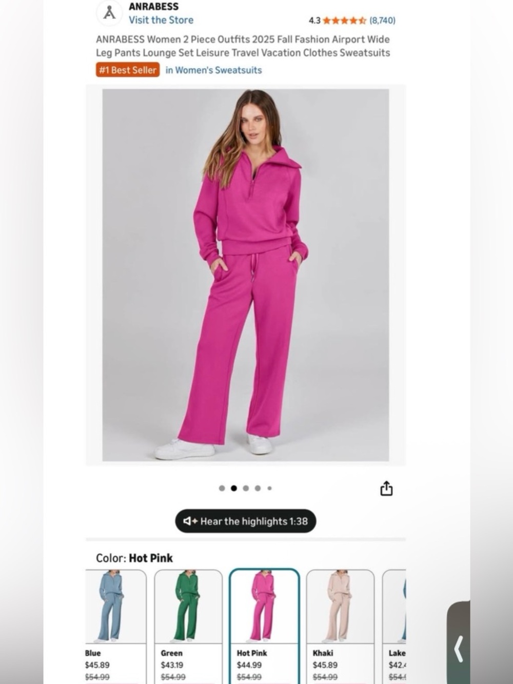 ANRABESS Women Lounge Set Size L